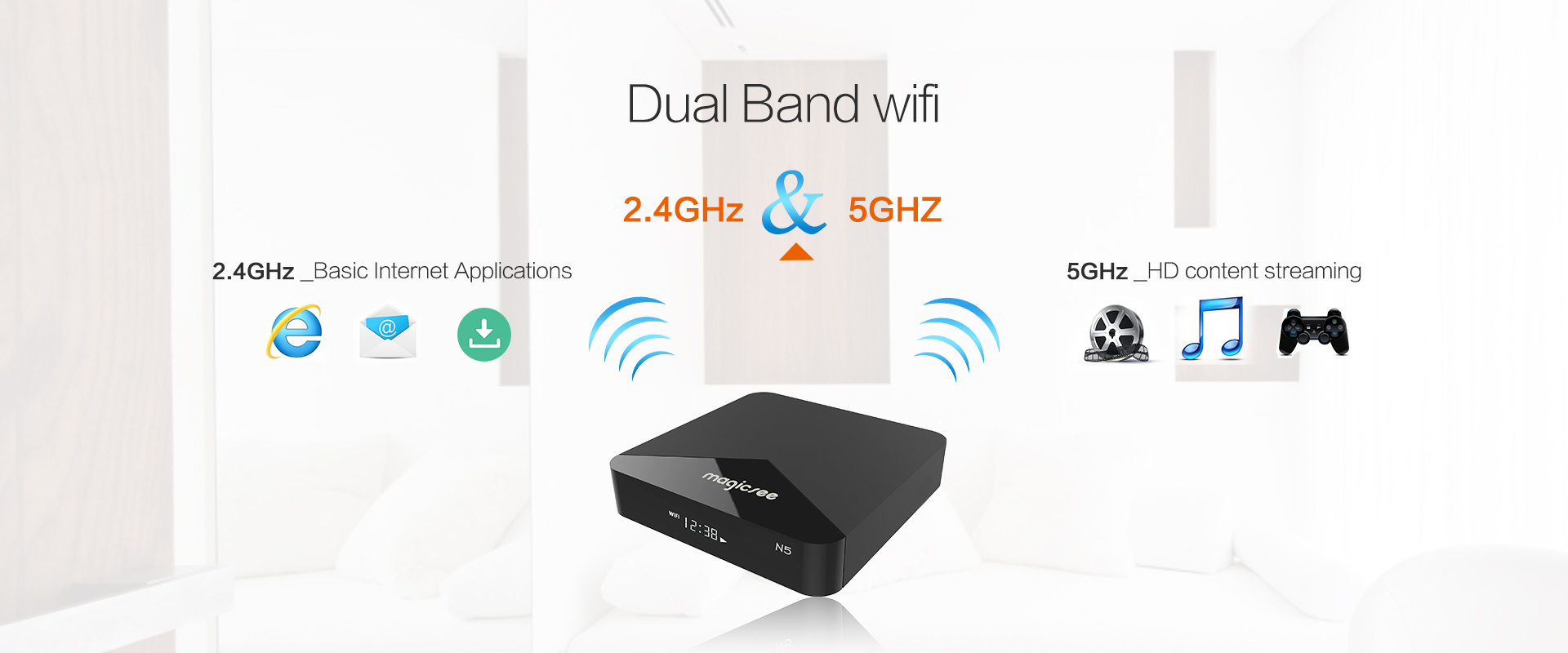 N5 S905X tv box with BT