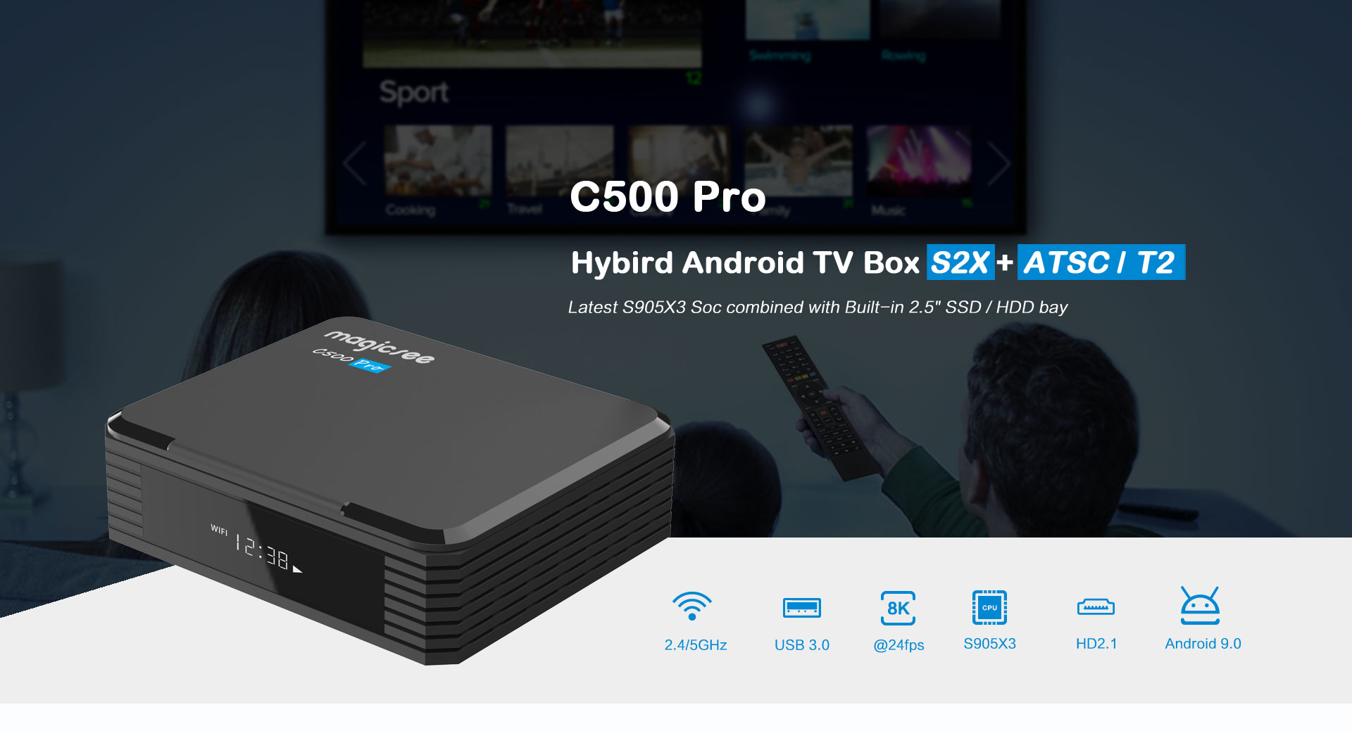 C500 PRO HYBIRD TV BOX
