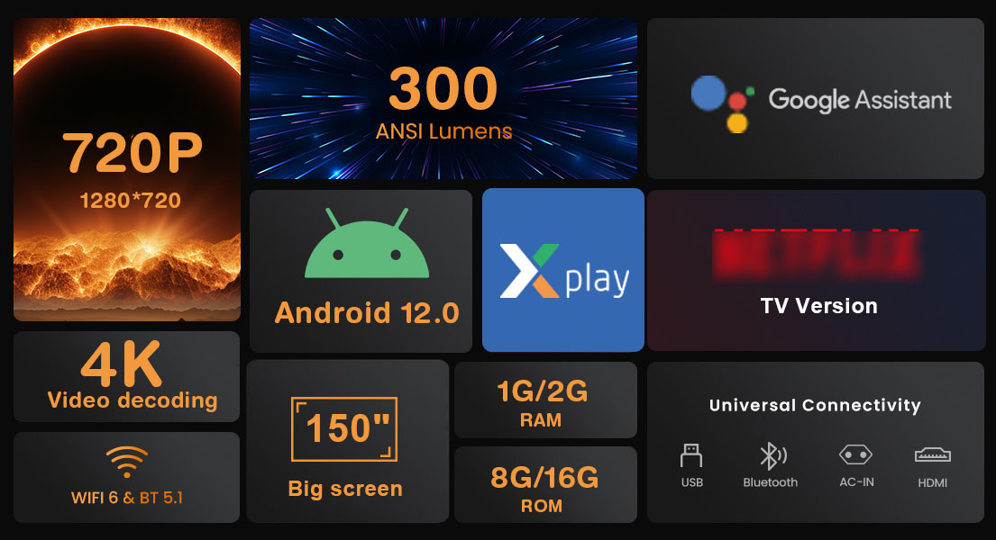 M50 Pro Android Projector